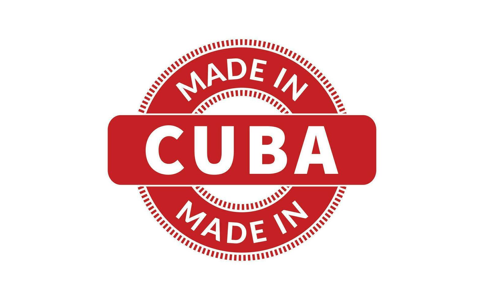 Made In Cuba Rubber Stamp vector