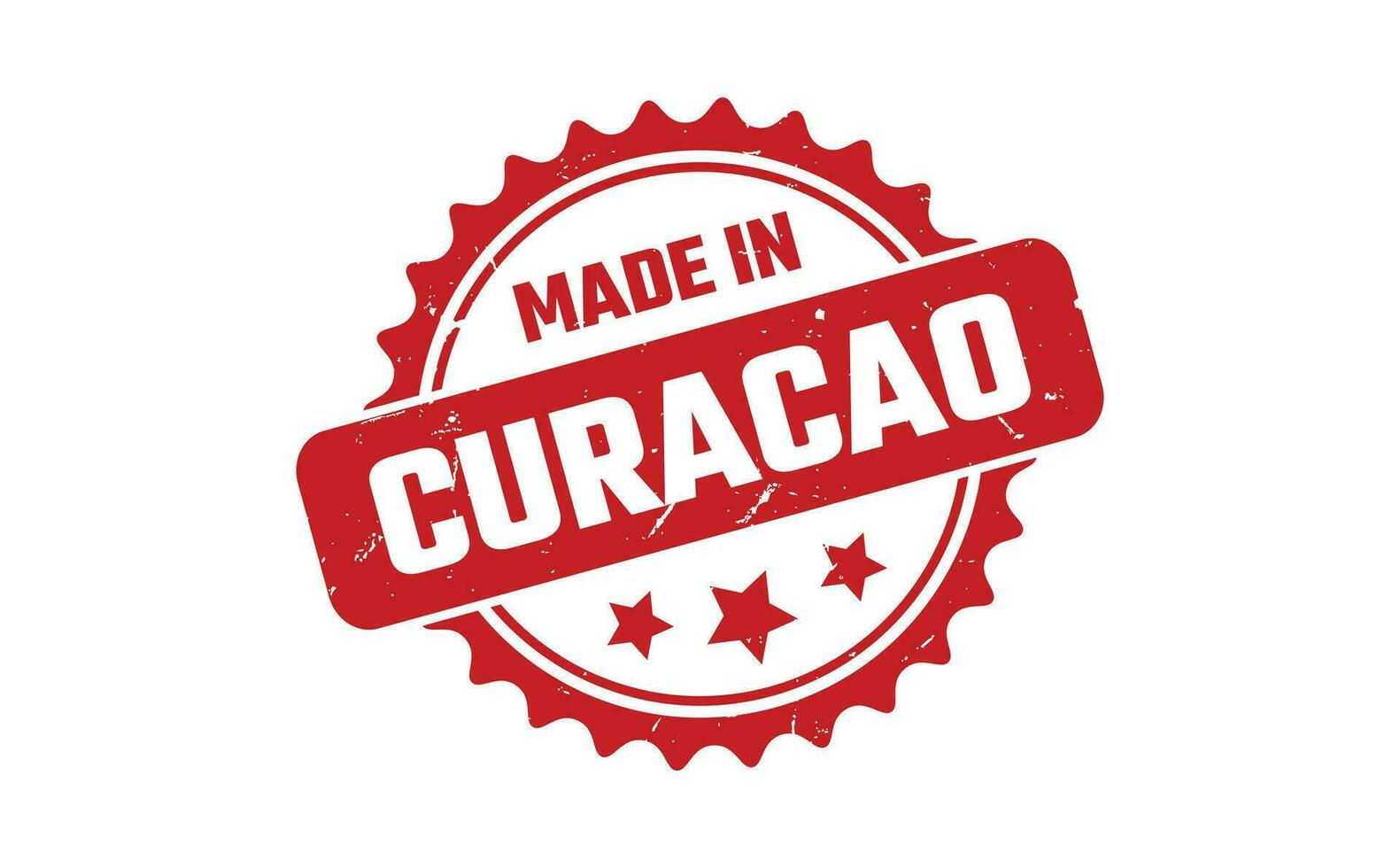 Made In Curacao Rubber Stamp vector