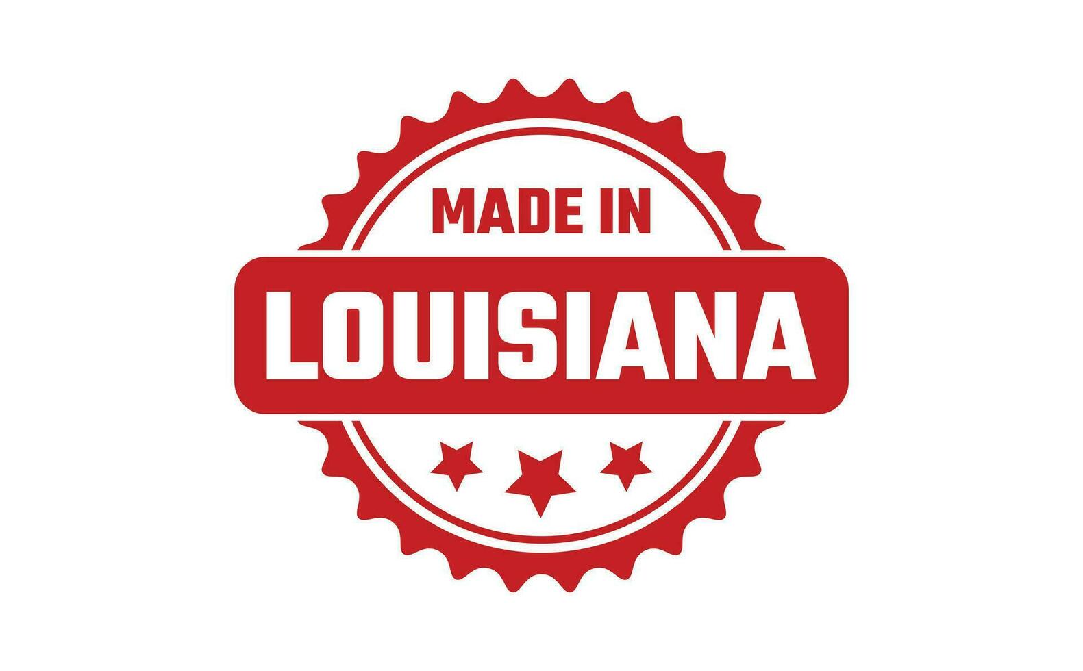 Made In Louisiana Rubber Stamp vector