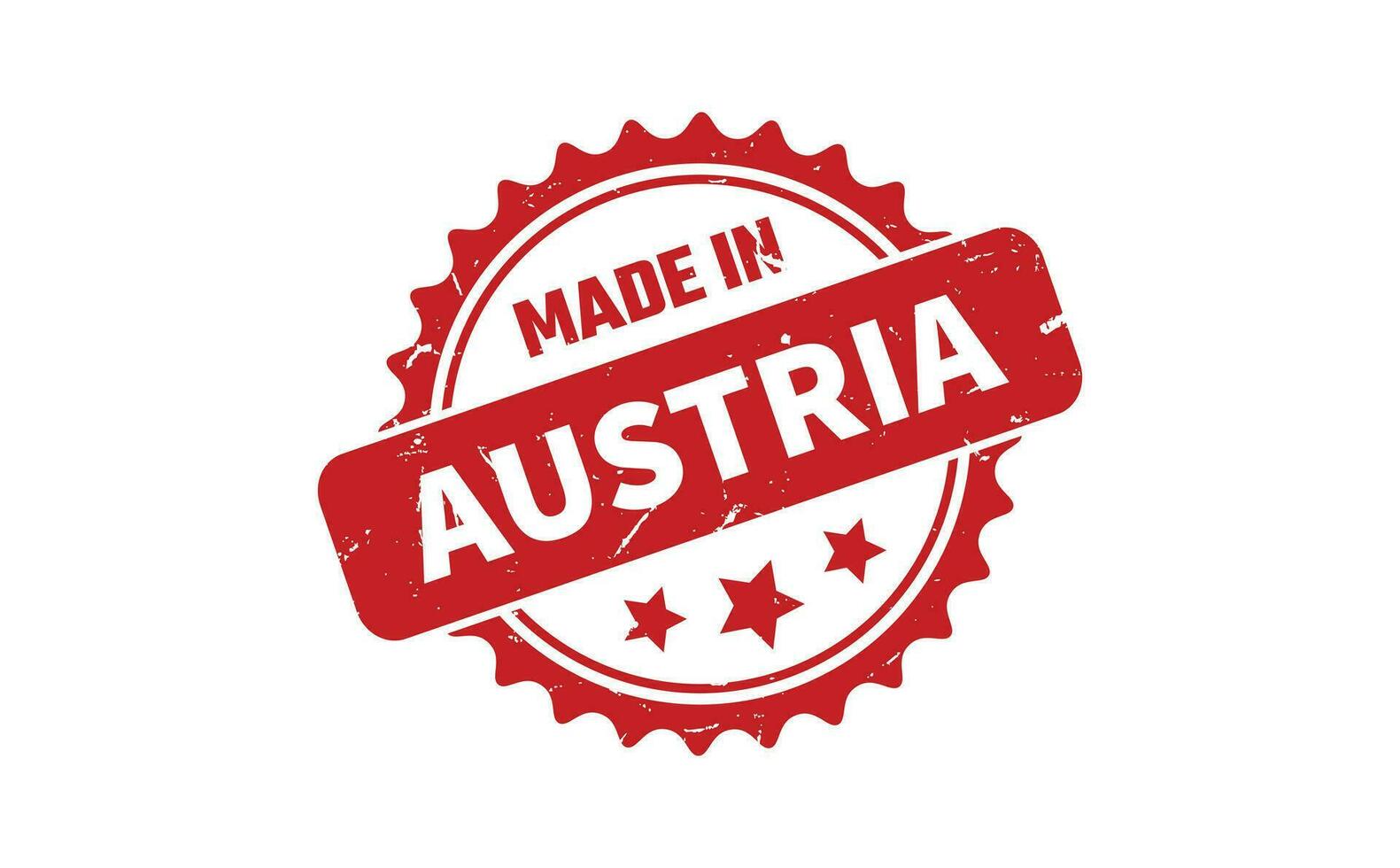 Made In Austria Rubber Stamp vector