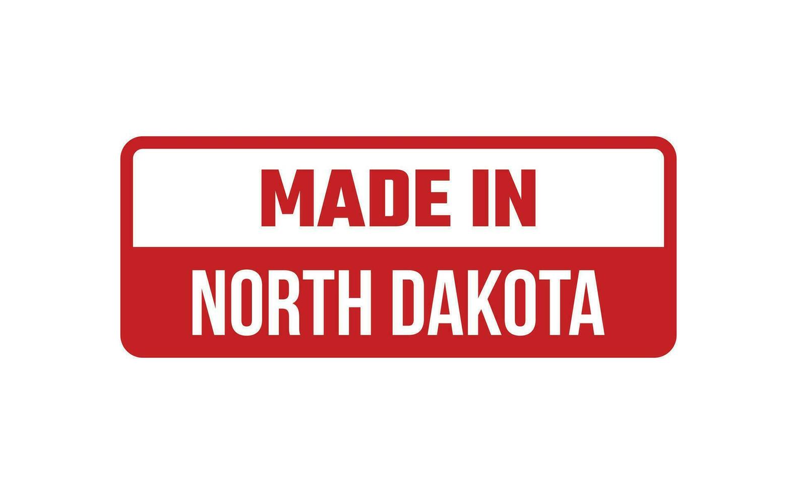 Made In North Dakota Rubber Stamp vector