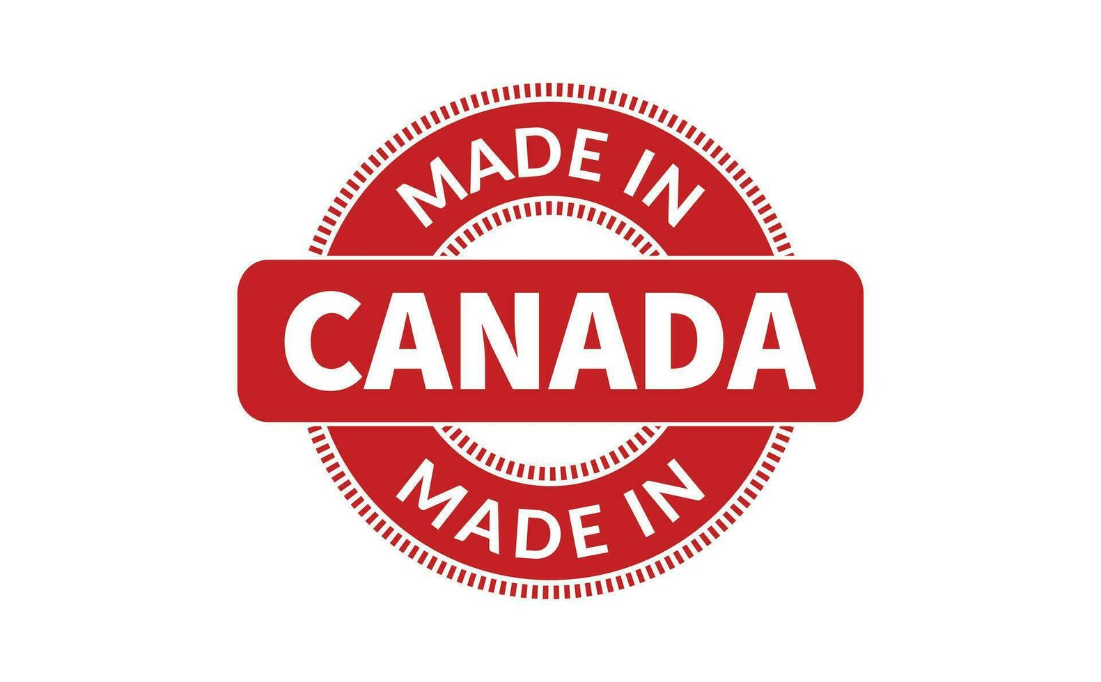 Made In Canada Rubber Stamp vector