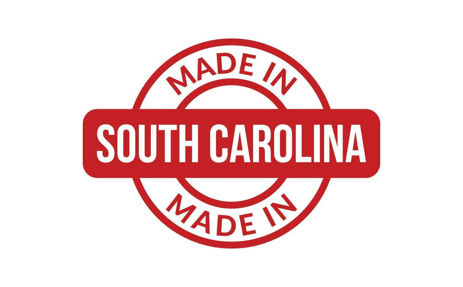 Made In South Carolina Rubber Stamp vector