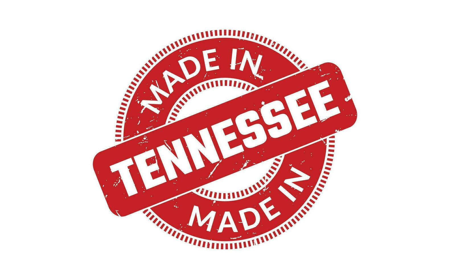 Made In Tennessee Rubber Stamp vector