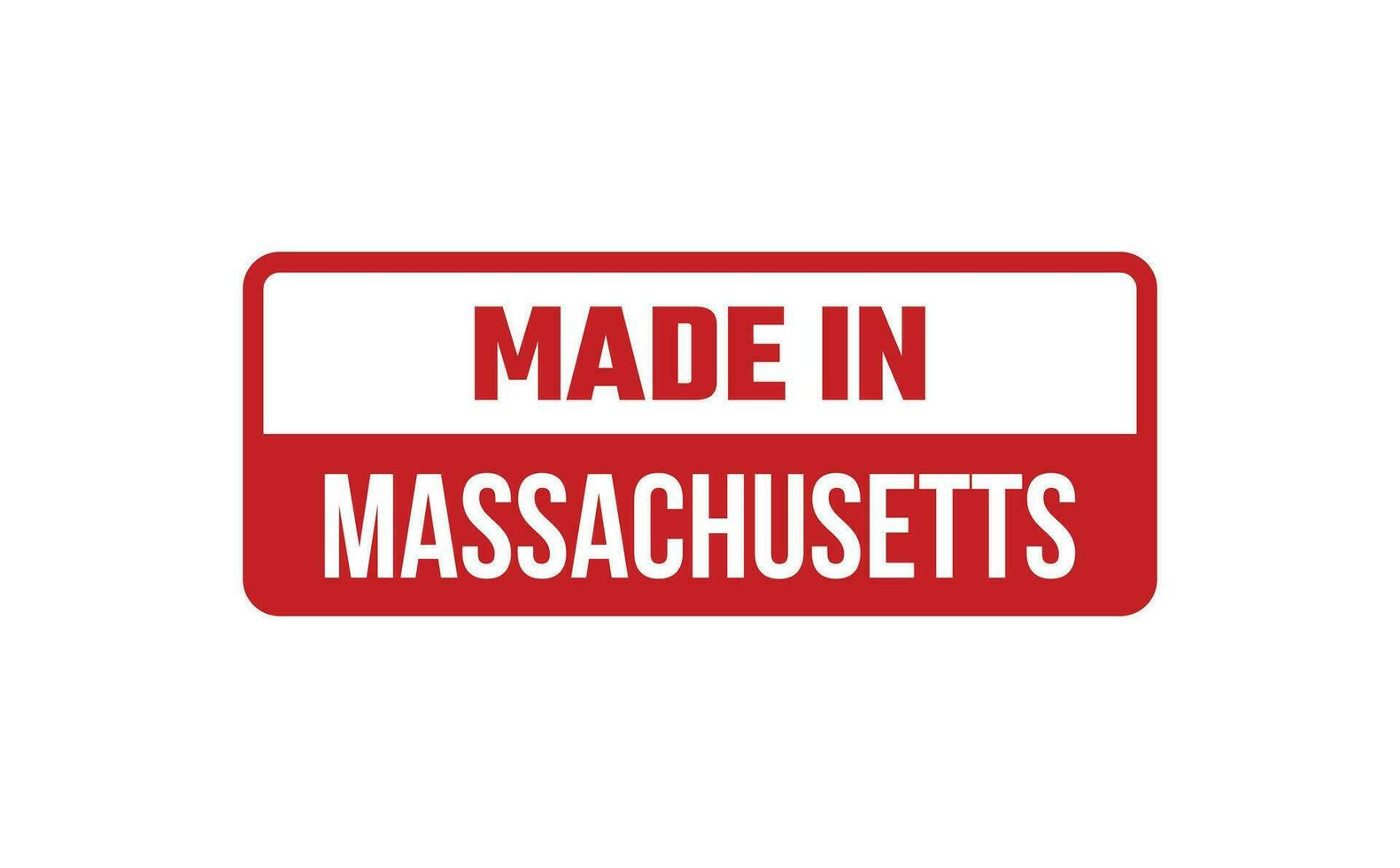 Made In Massachusetts Rubber Stamp vector