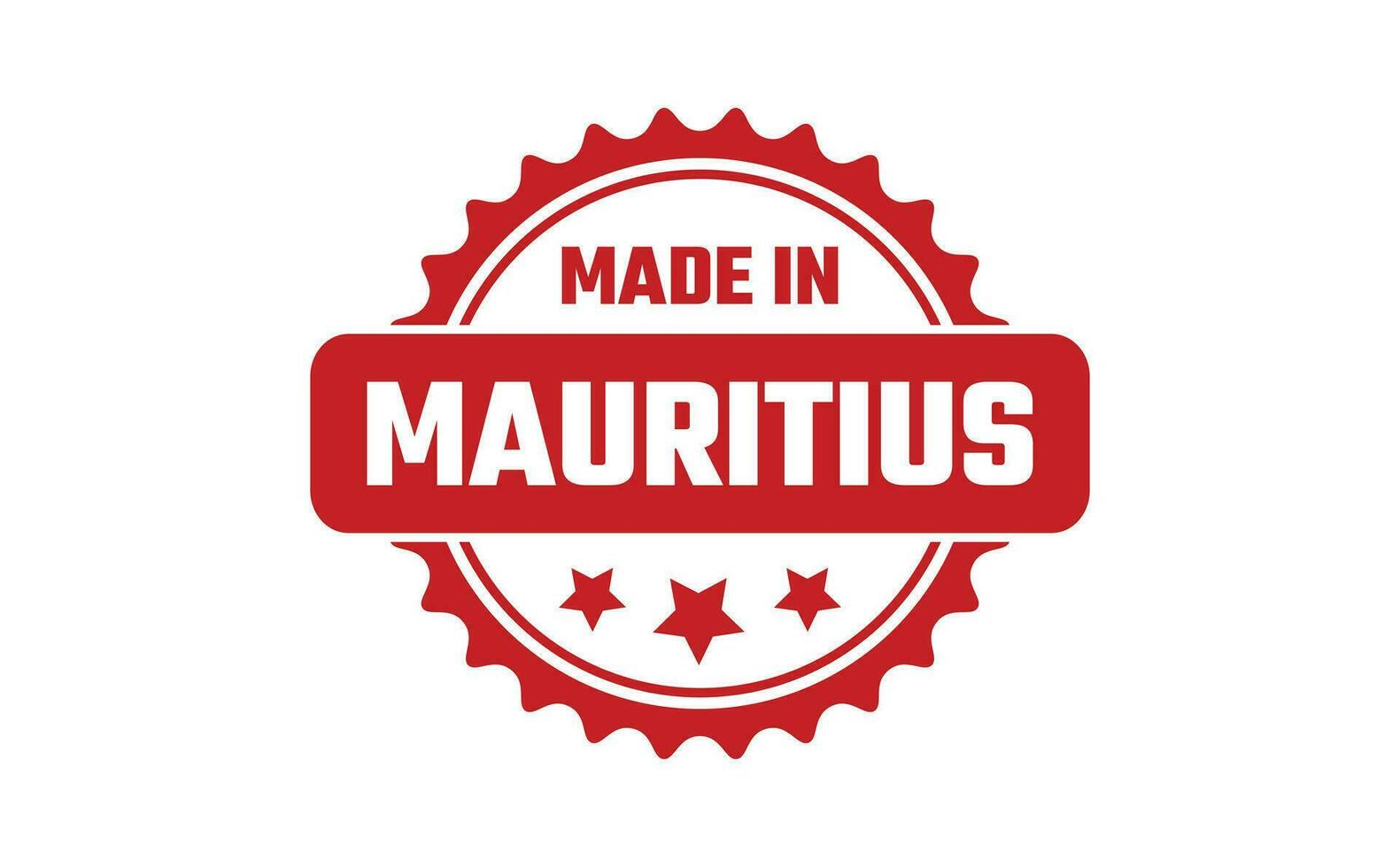 Made In Mauritius Rubber Stamp vector