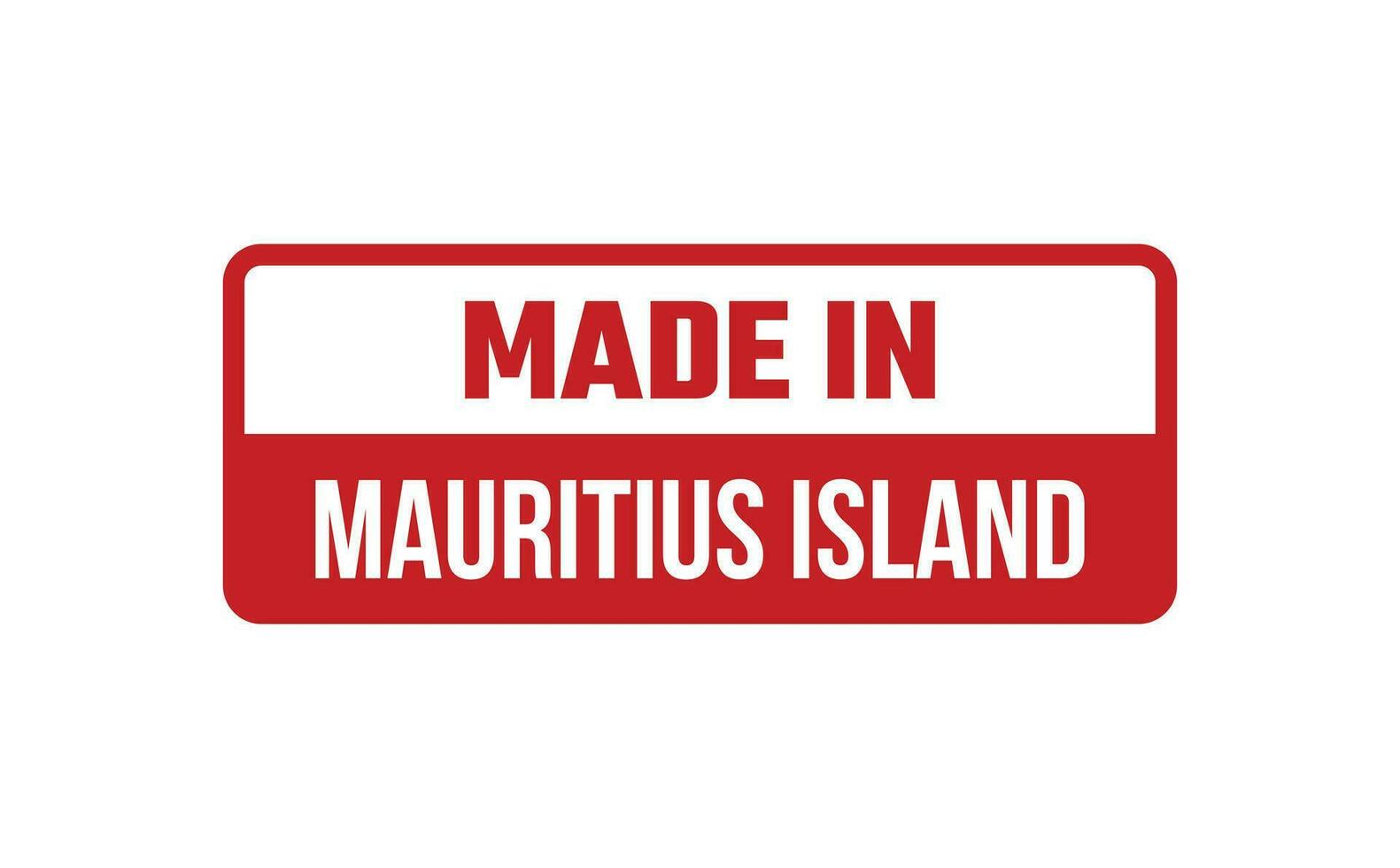 hecho en Mauricio isla caucho sello vector