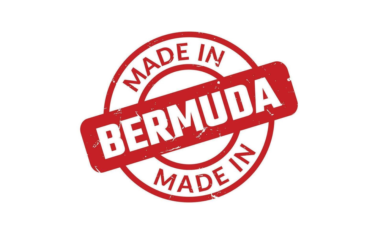 hecho en islas Bermudas caucho sello vector
