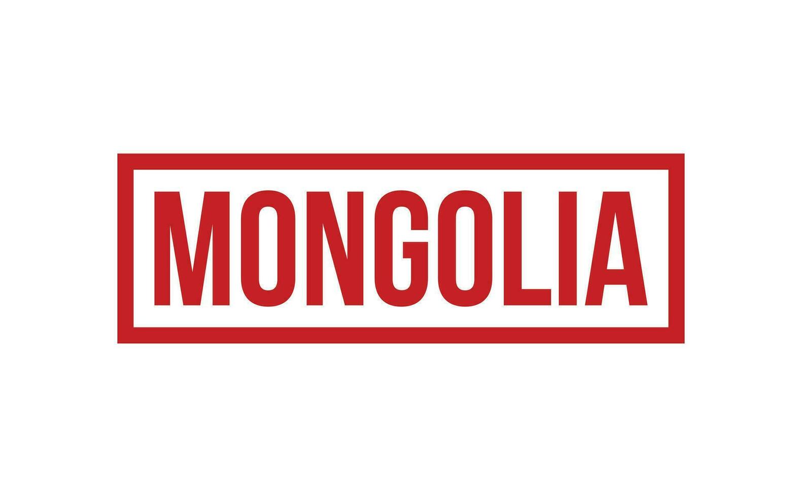 Mongolia caucho sello sello vector