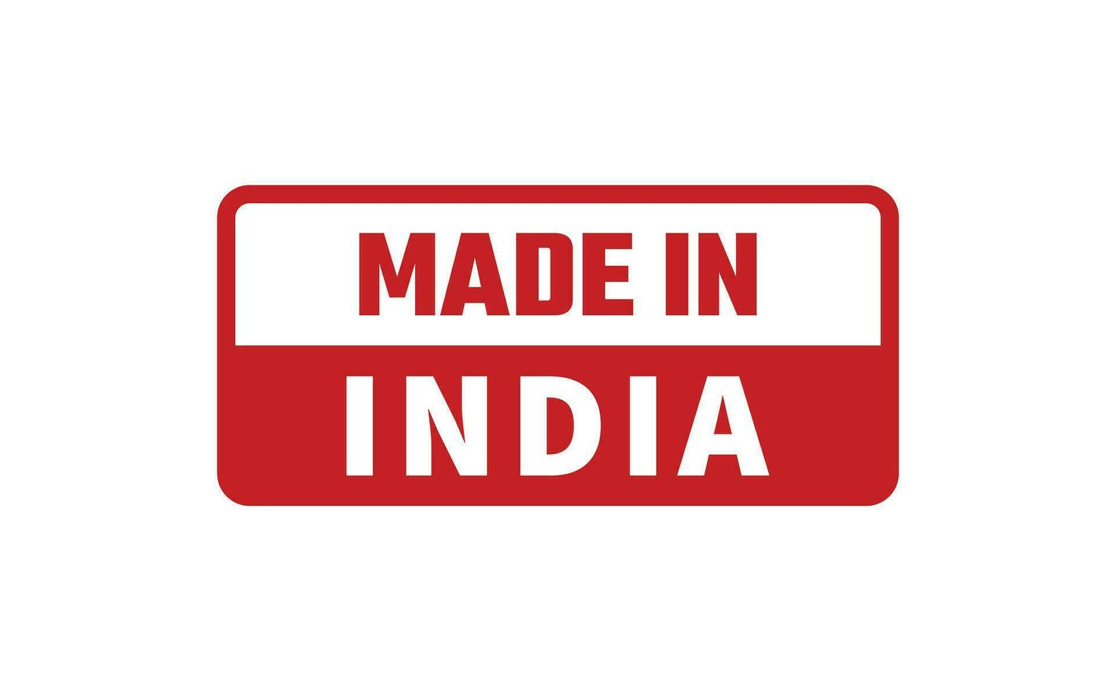 Made In India Rubber Stamp vector