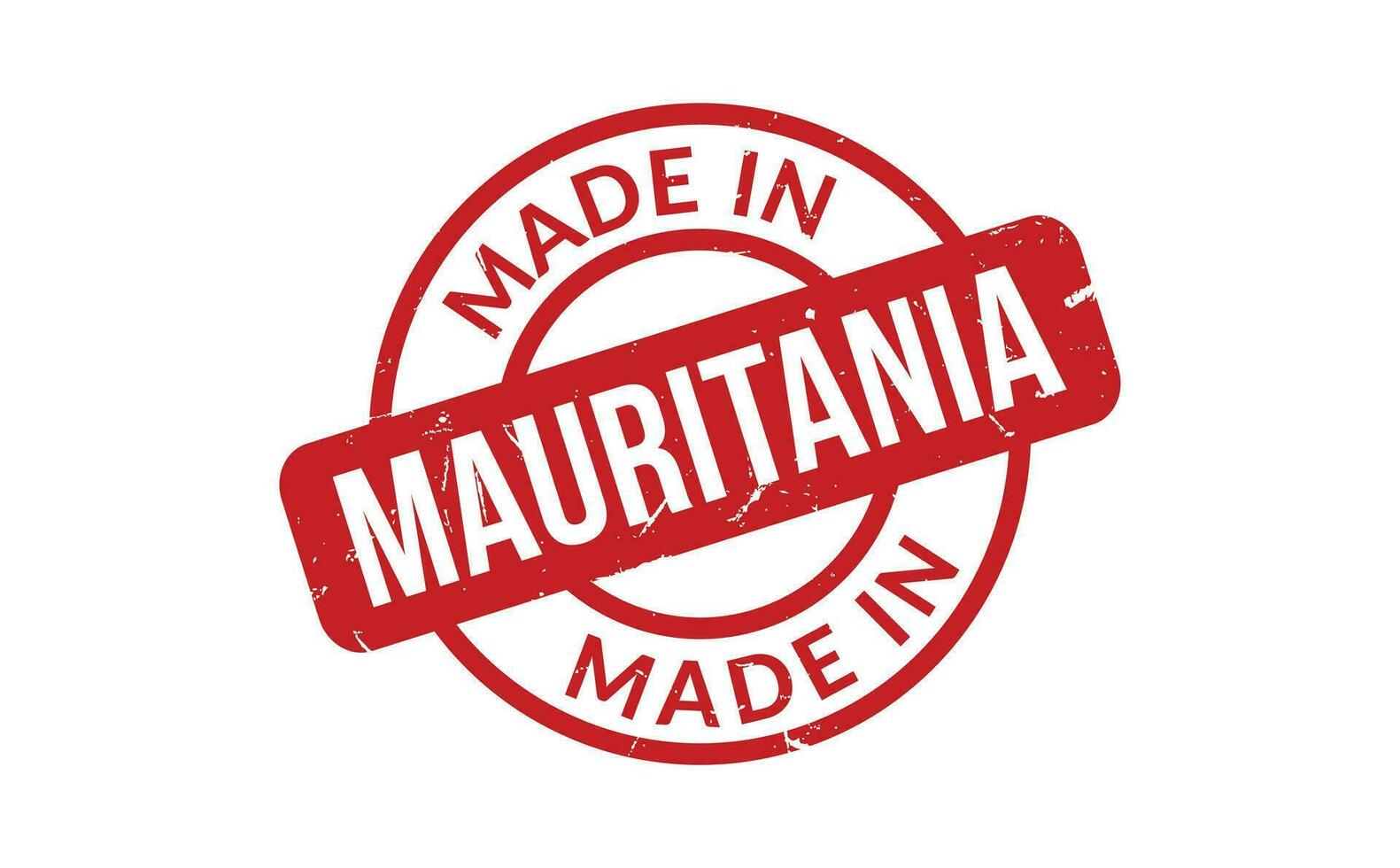 Made In Mauritania Rubber Stamp vector