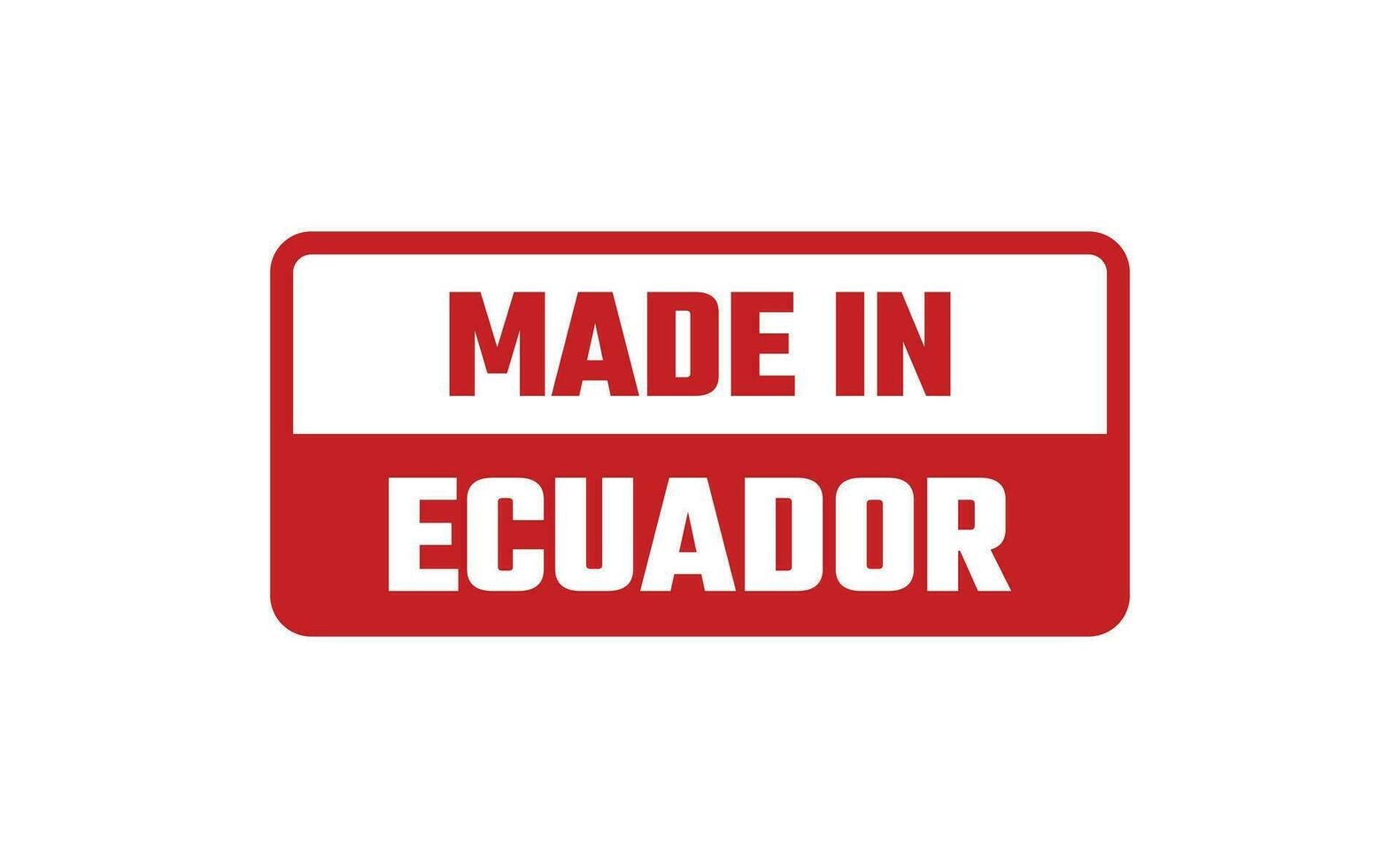 hecho en Ecuador caucho sello vector