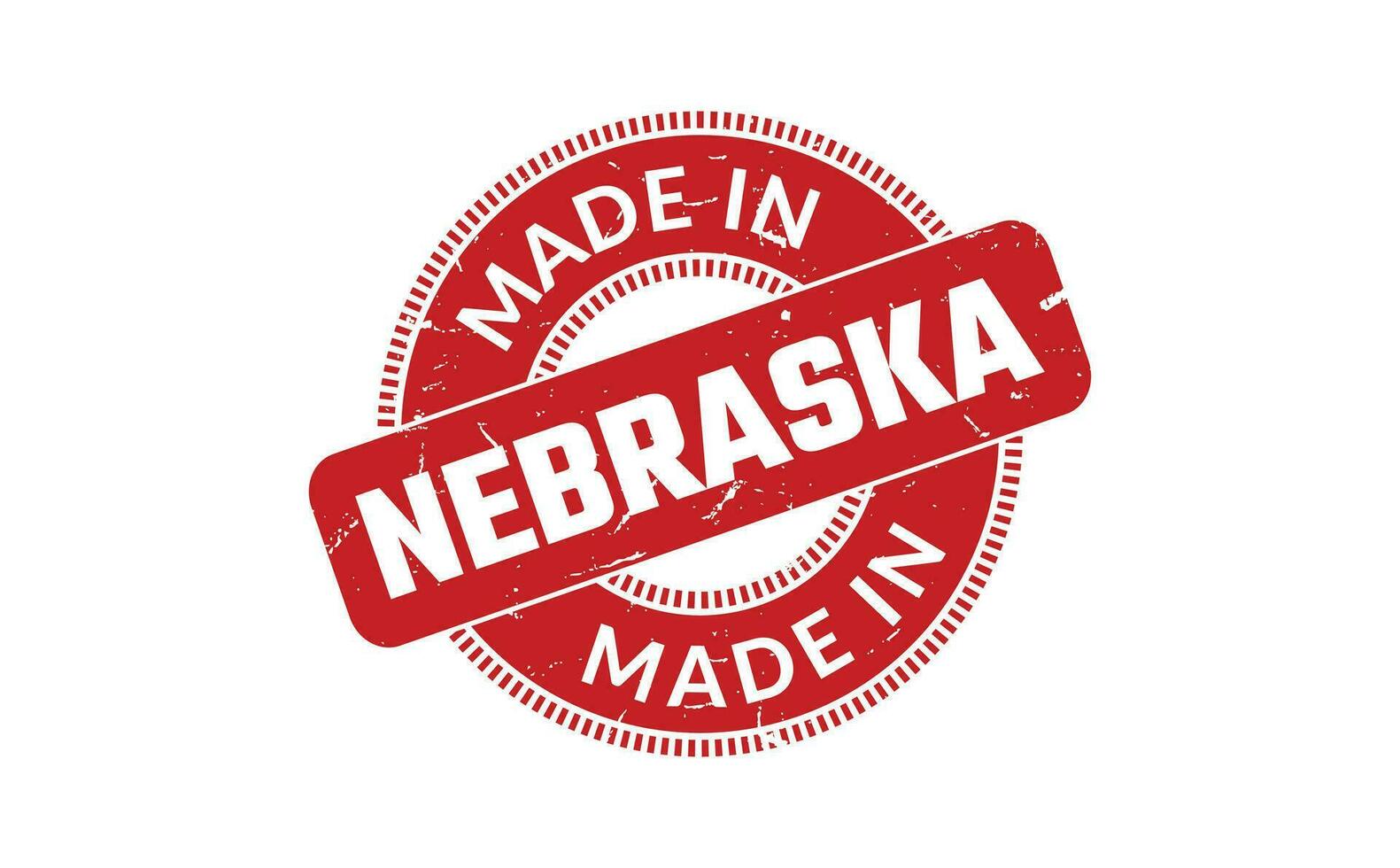 Made In Nebraska Rubber Stamp vector