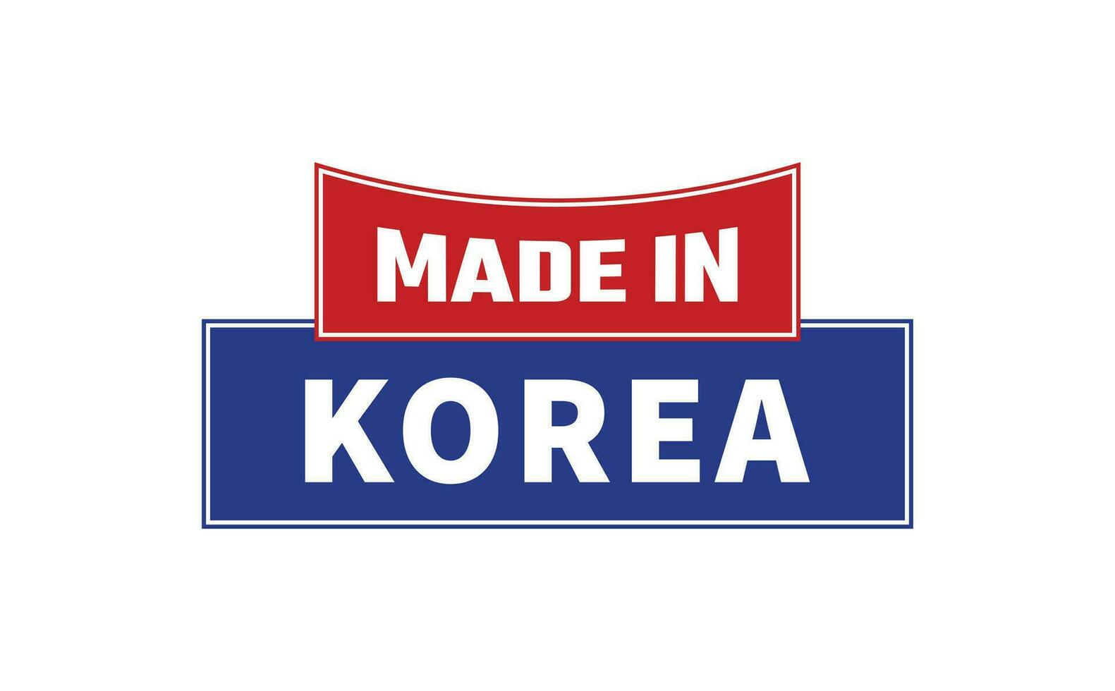 hecho en Corea sello vector