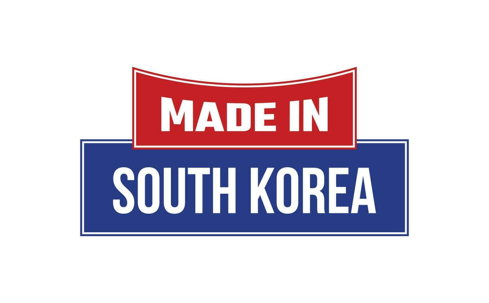 hecho en sur Corea sello vector