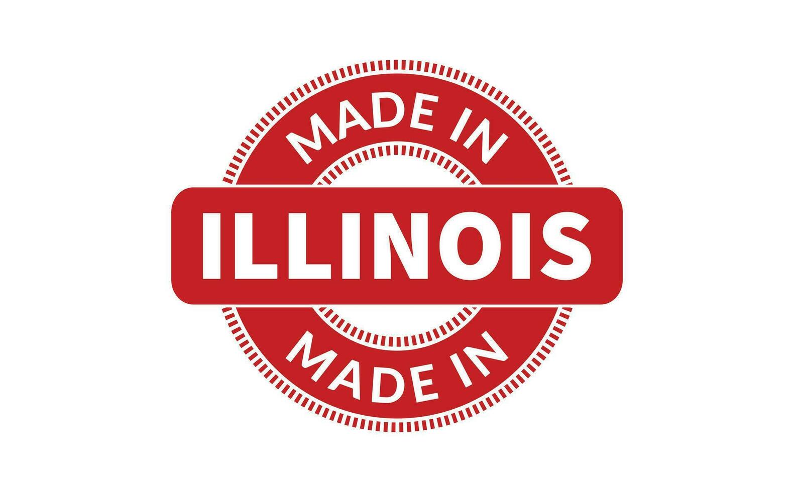 Made In Illinois Rubber Stamp 25380626 Vector Art at Vecteezy