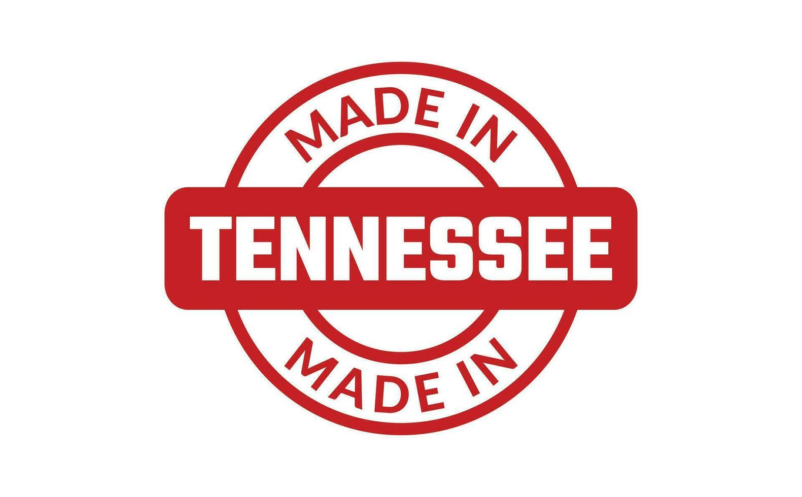 Made In Tennessee Rubber Stamp vector