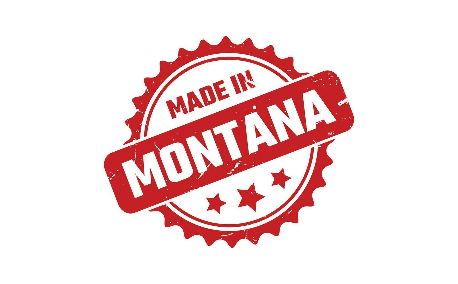 hecho en Montana caucho sello vector