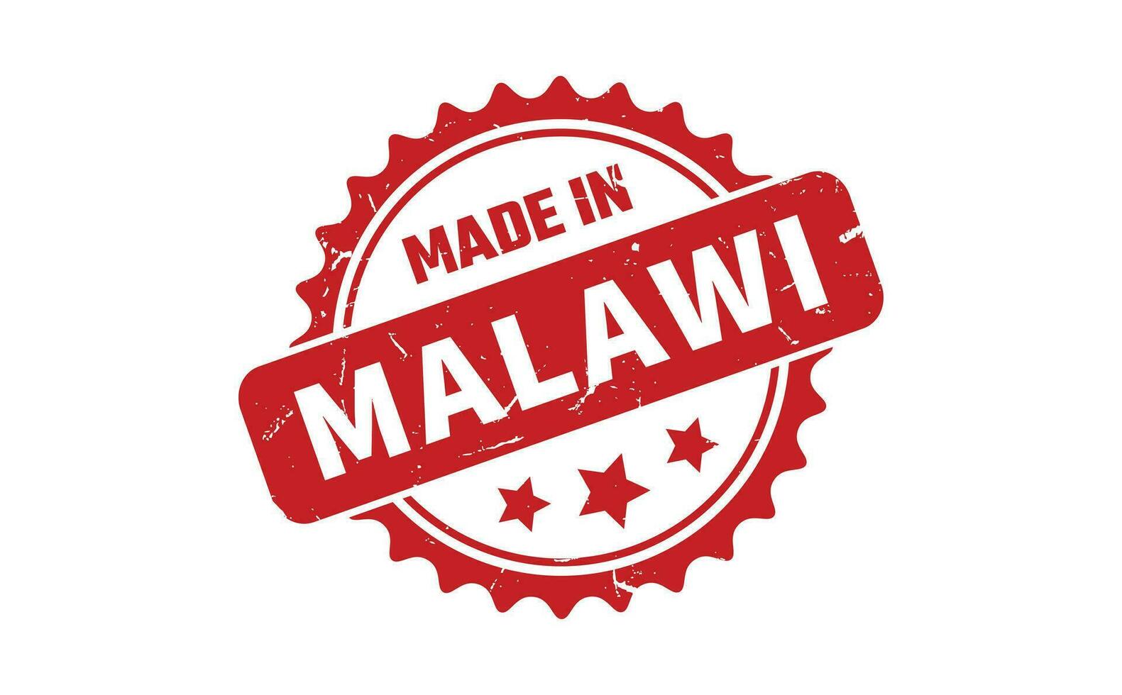 Made In Malawi Rubber Stamp vector