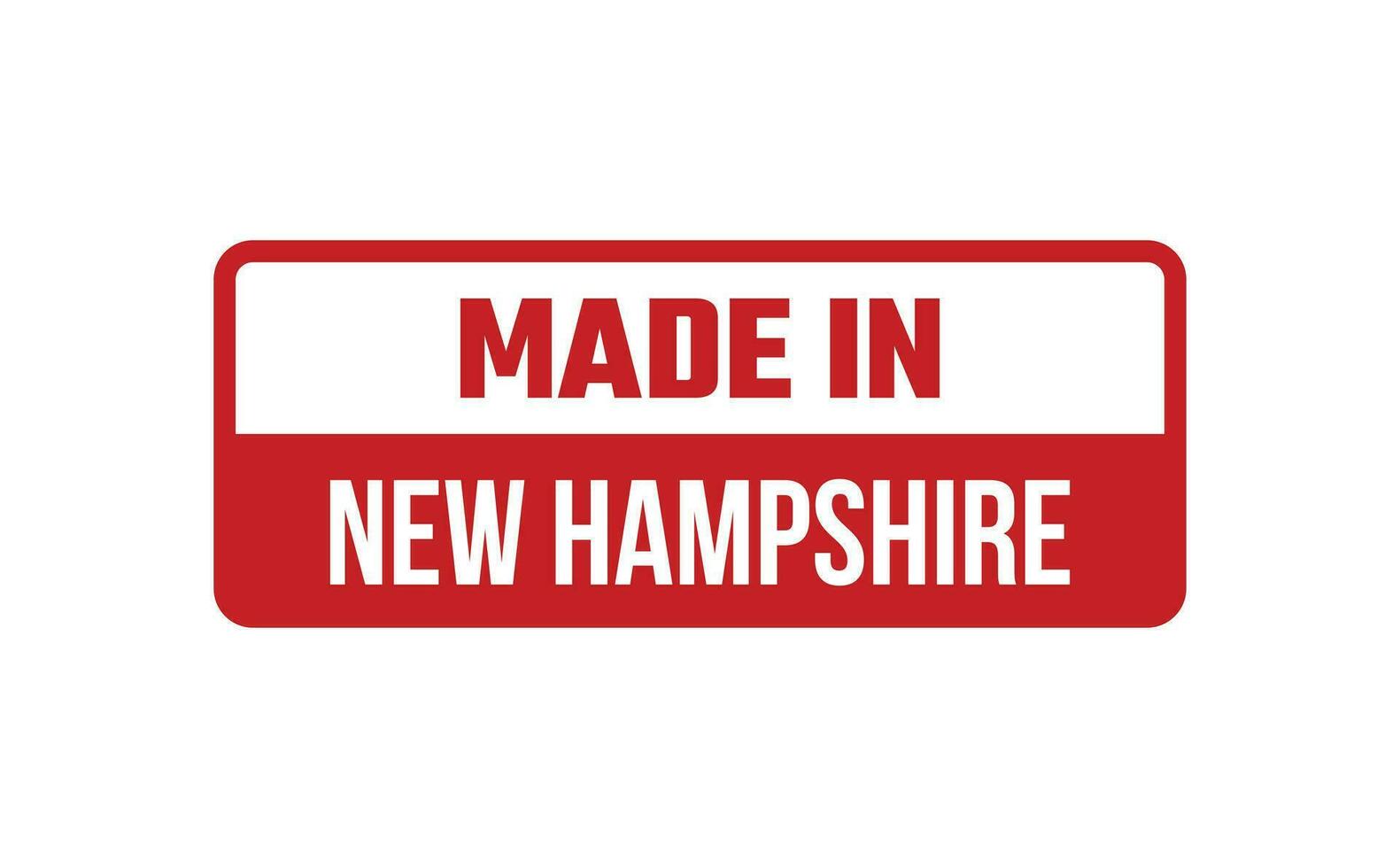 Made In New Hampshire Rubber Stamp vector
