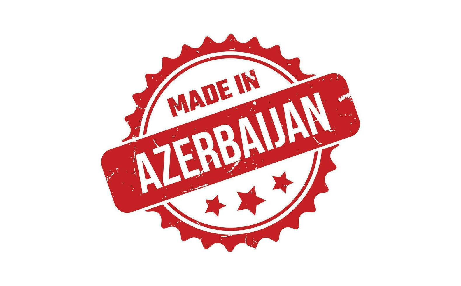 hecho en azerbaiyán caucho sello vector