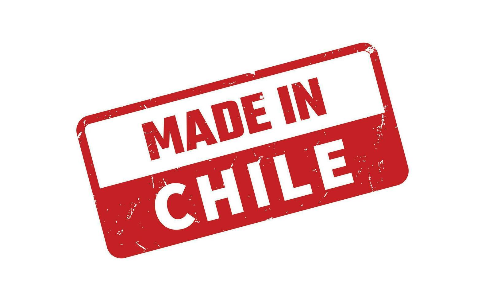 hecho en Chile caucho sello vector