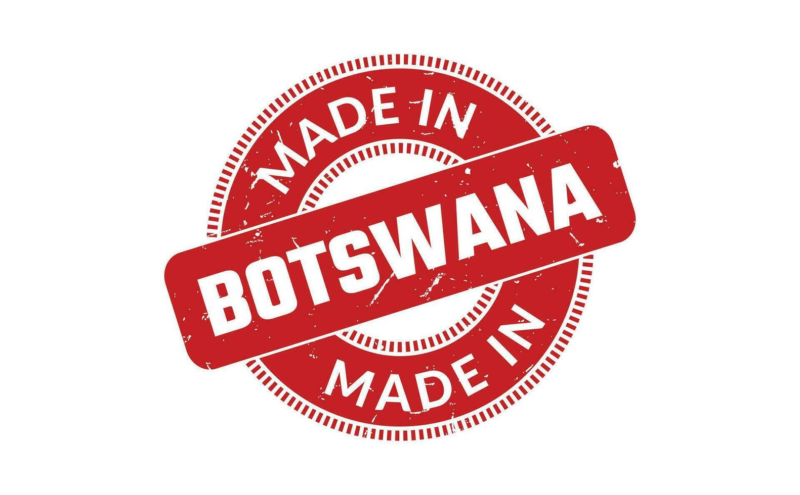 Made In Botswana Rubber Stamp vector