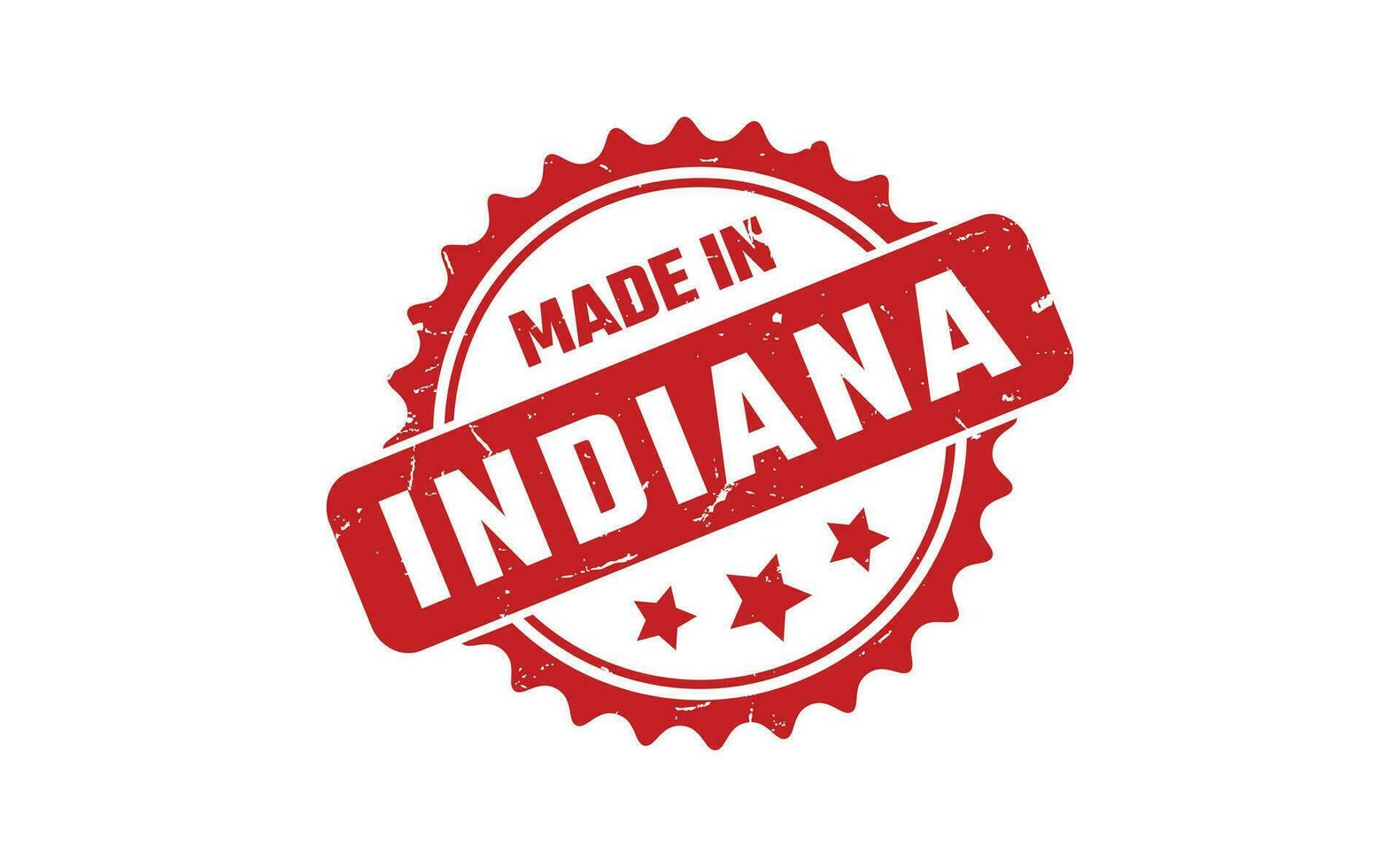 Made In Indiana Rubber Stamp vector
