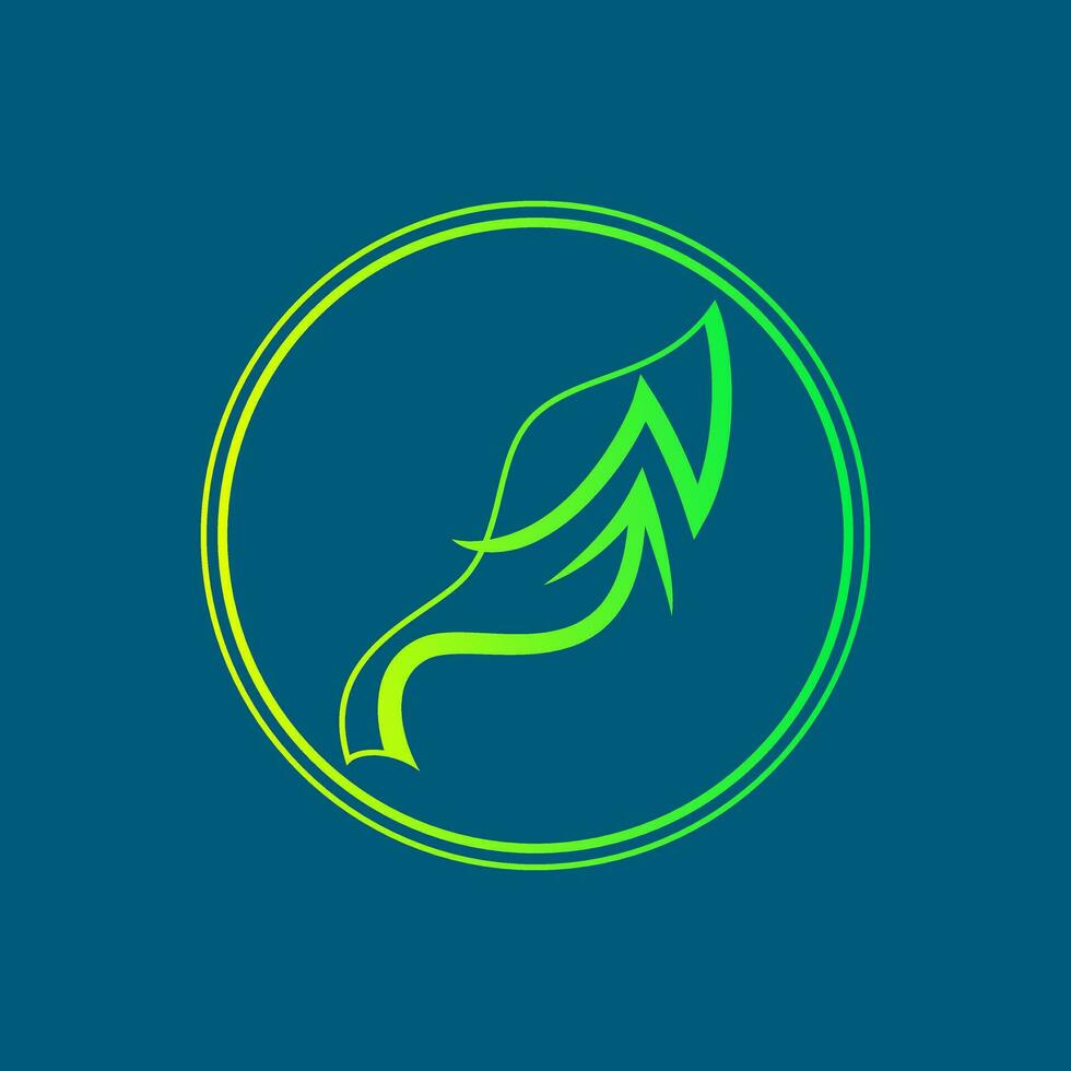 Letter N arrow and leaf logo concept in hand drawn style. simple, modern and line style. use for logo, symbol, sign and brand identity vector