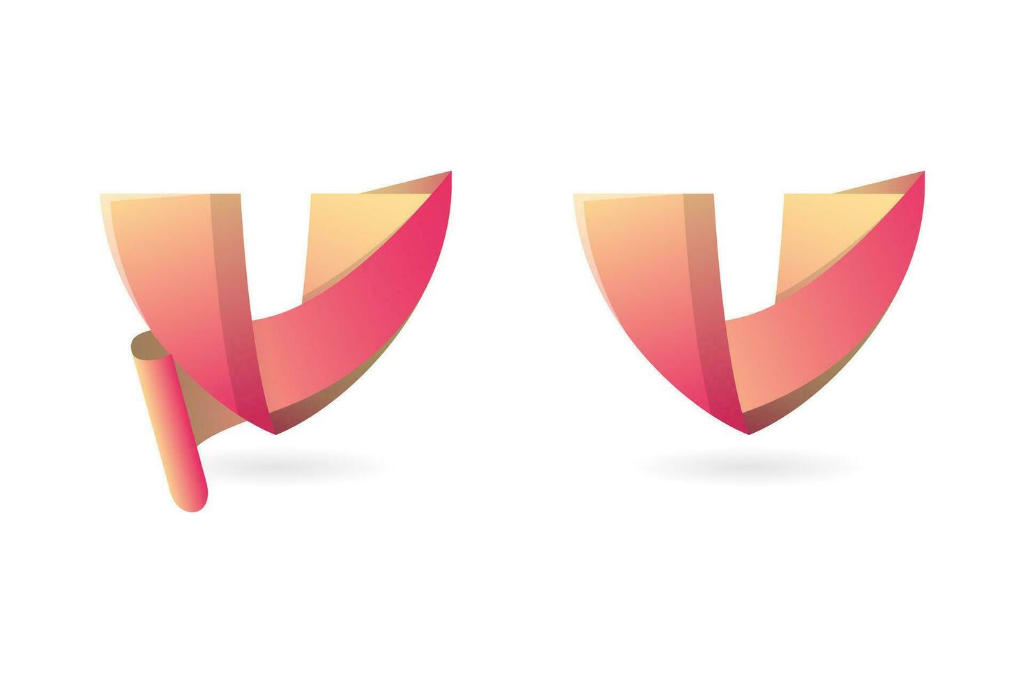 abstract logo. letter U, simple, gradient, modern, clean concept 