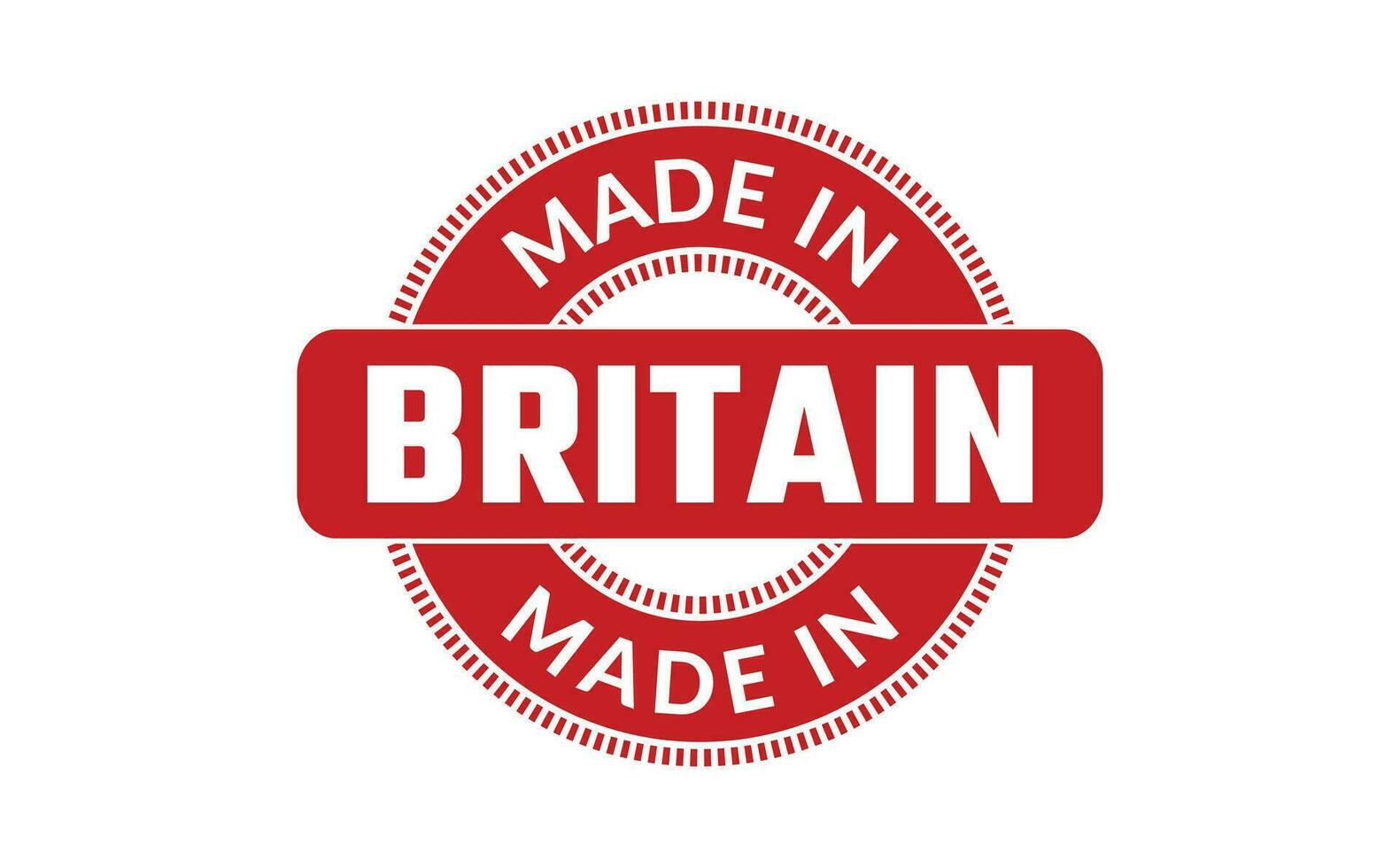 Made In Britain Rubber Stamp vector