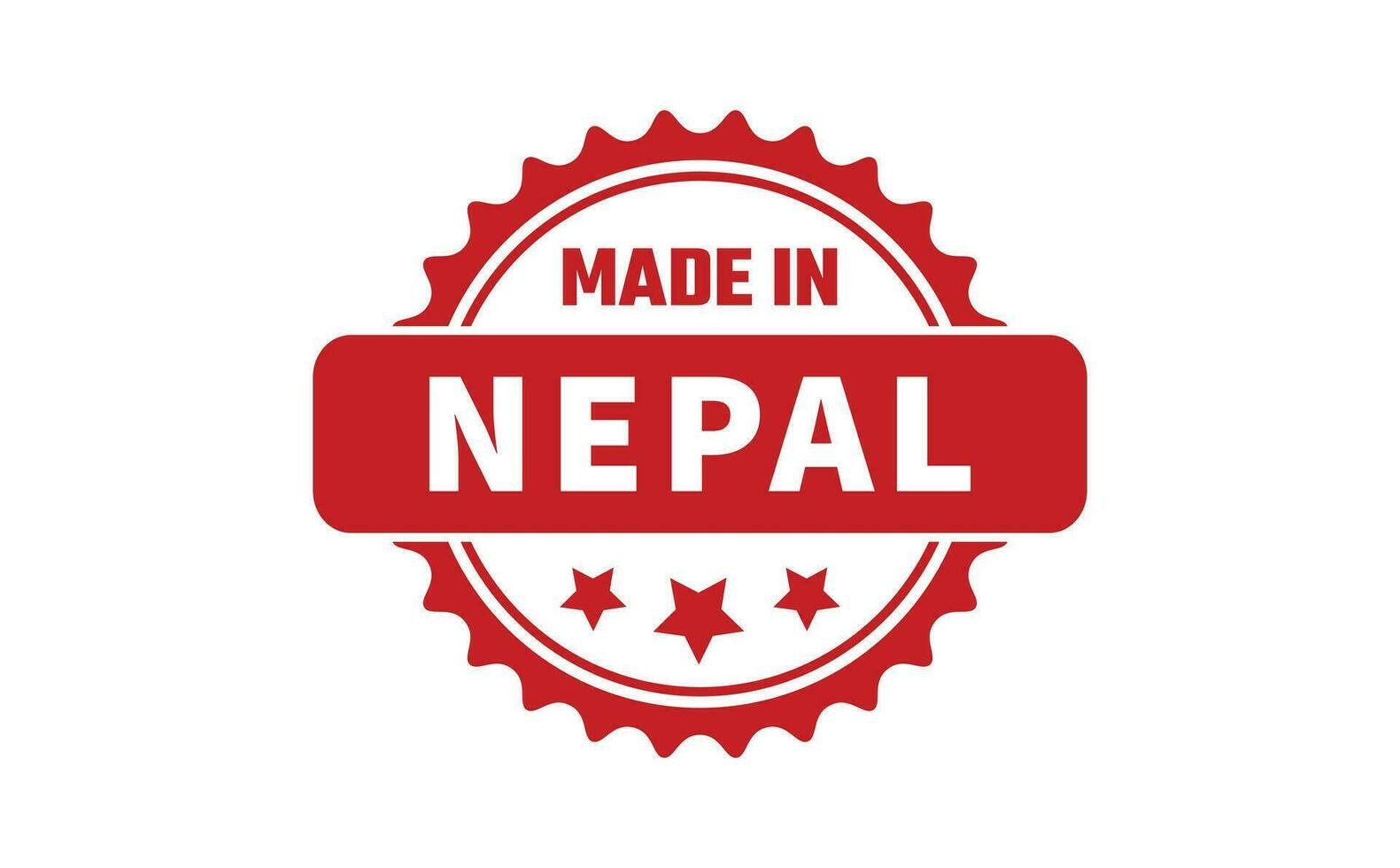 Made In Nepal Rubber Stamp vector