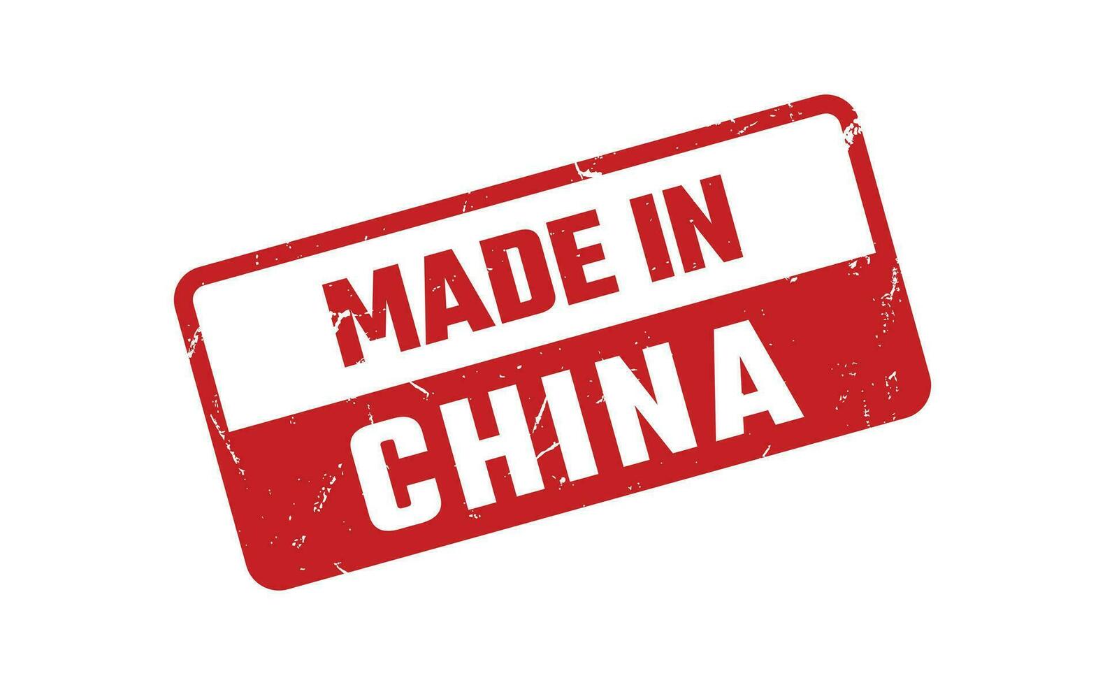 Made In China Rubber Stamp vector