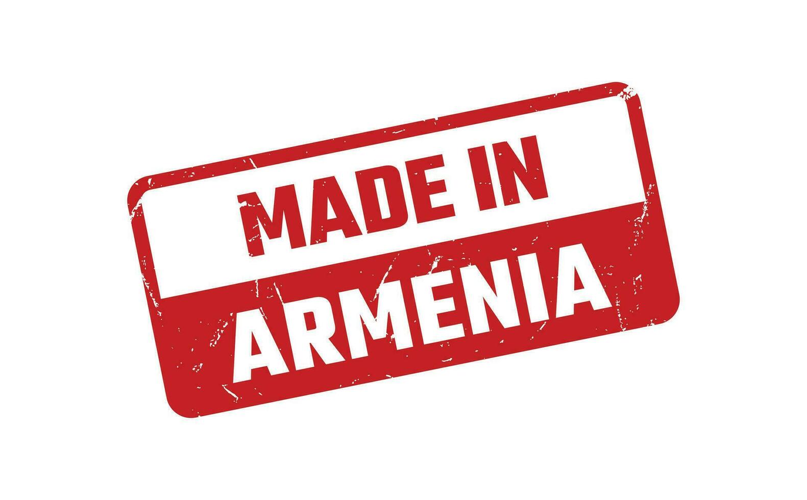 hecho en Armenia caucho sello vector