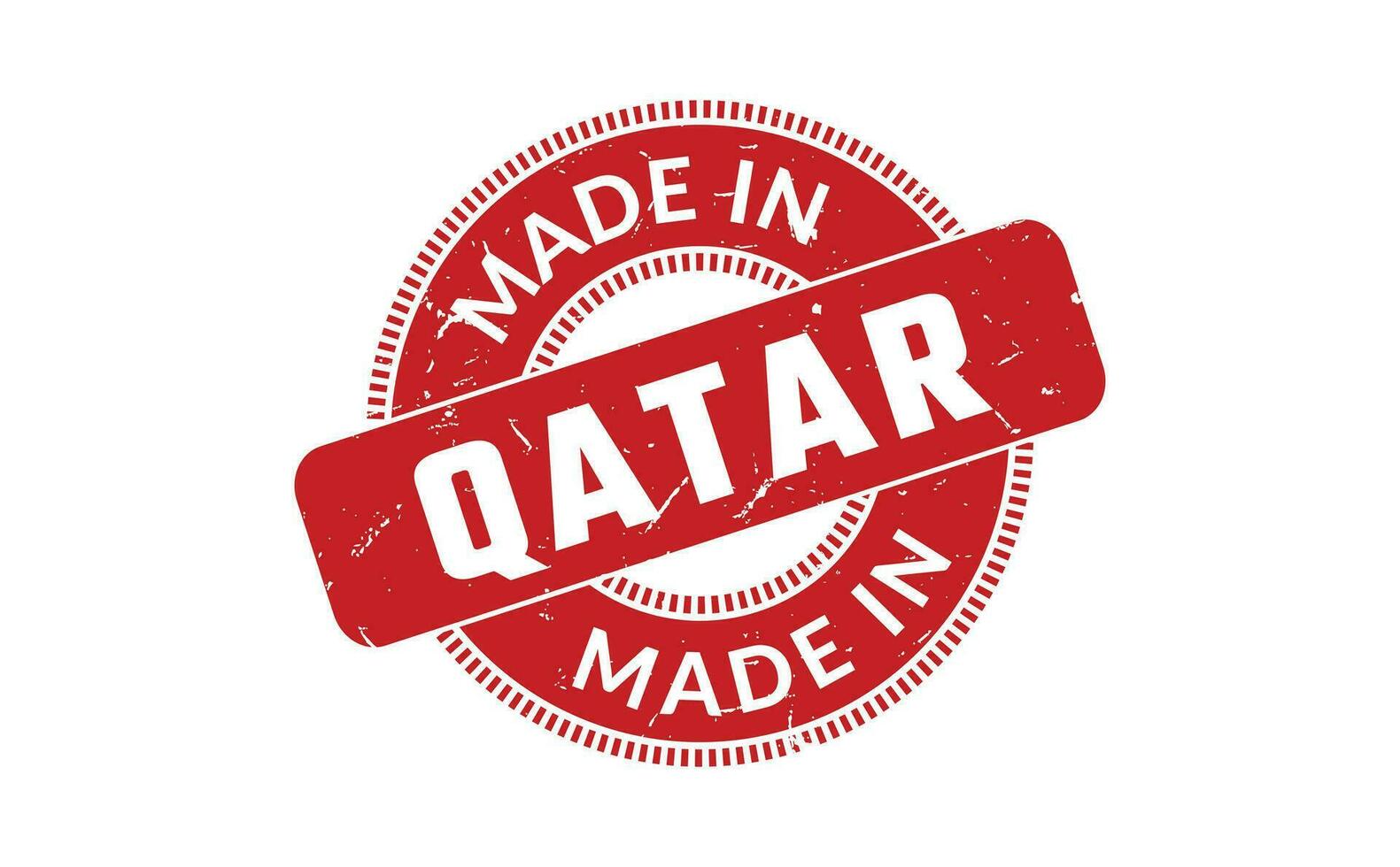 Made In Qatar Rubber Stamp vector
