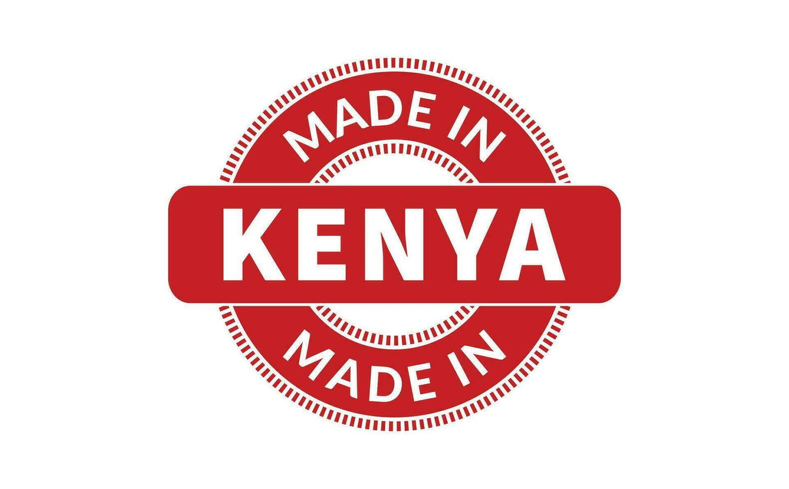 Made In Kenya Rubber Stamp vector