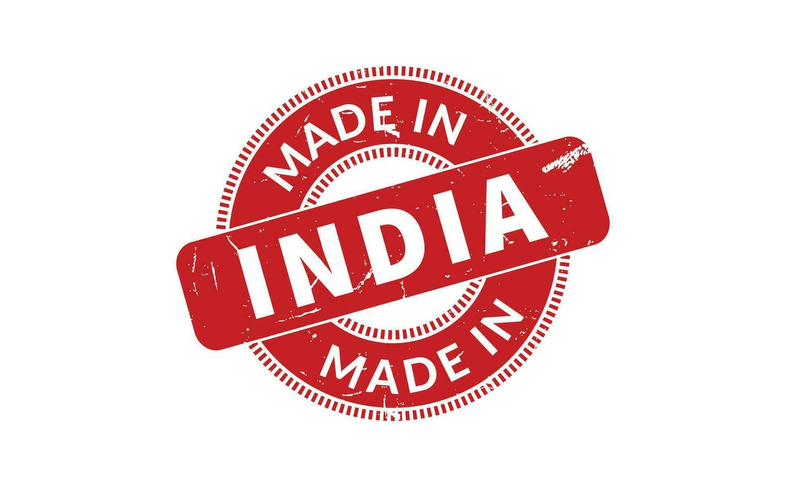 Made In India Rubber Stamp vector