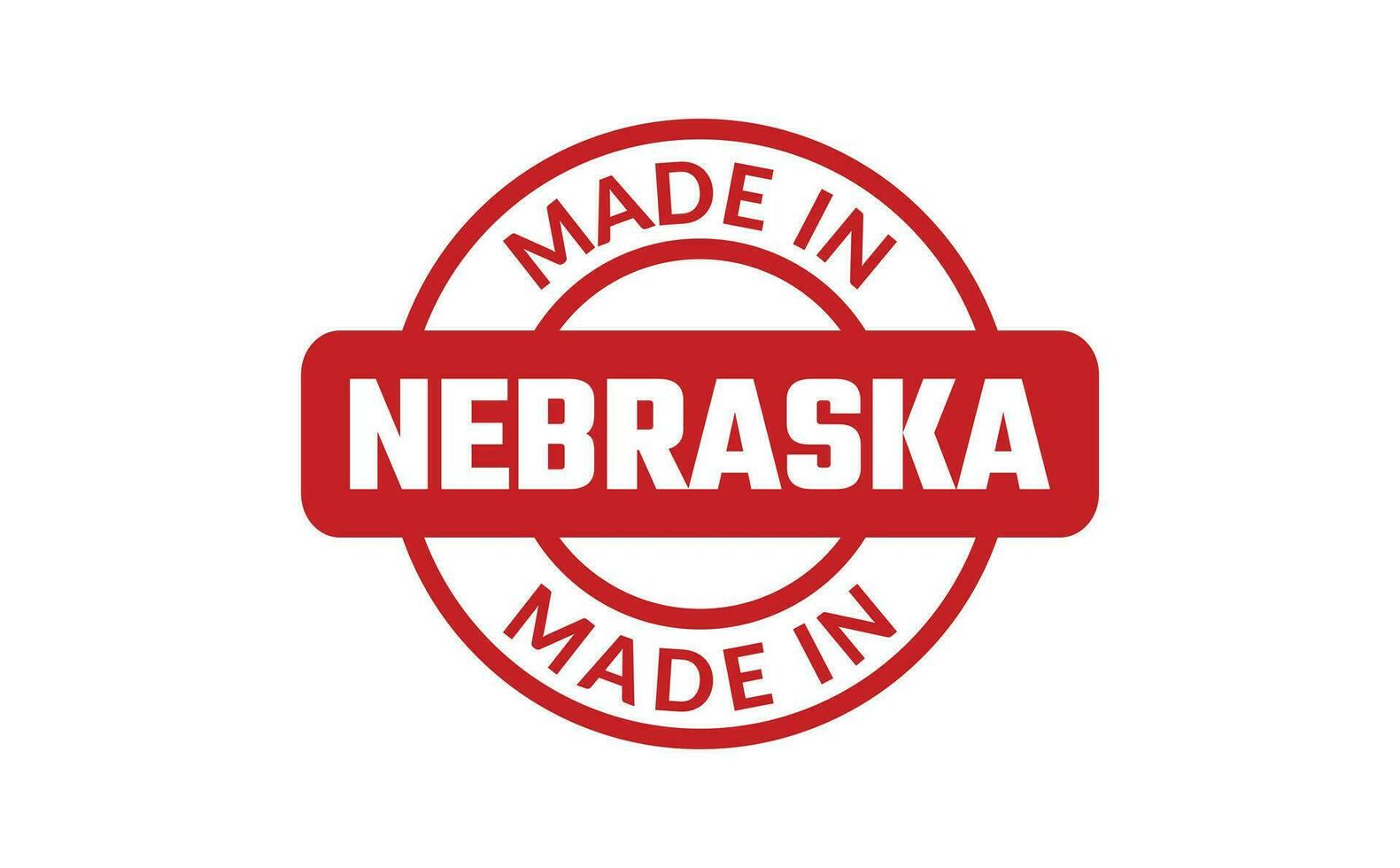 Made In Nebraska Rubber Stamp vector