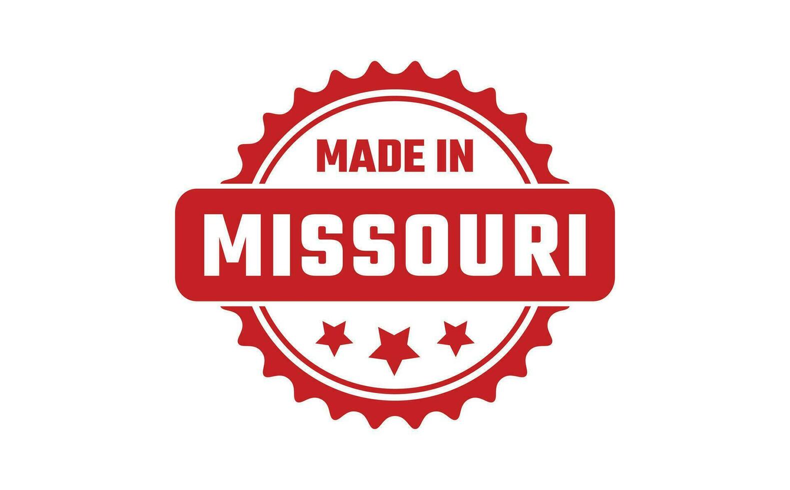 Made In Missouri Rubber Stamp vector