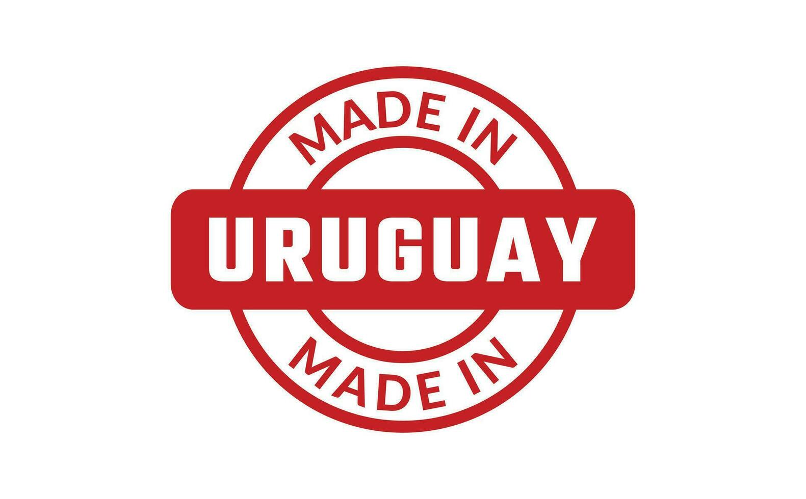 hecho en Uruguay caucho sello vector