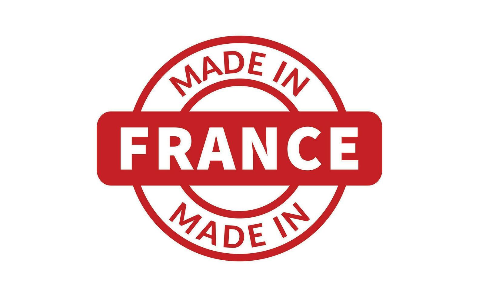 Made In France Rubber Stamp vector