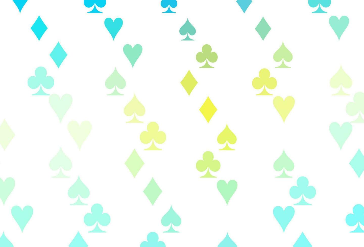 Light Blue, Yellow vector template with poker symbols.
