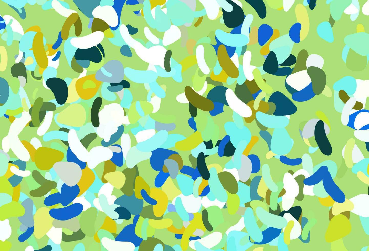 Fondo de vector azul claro, amarillo con formas abstractas.