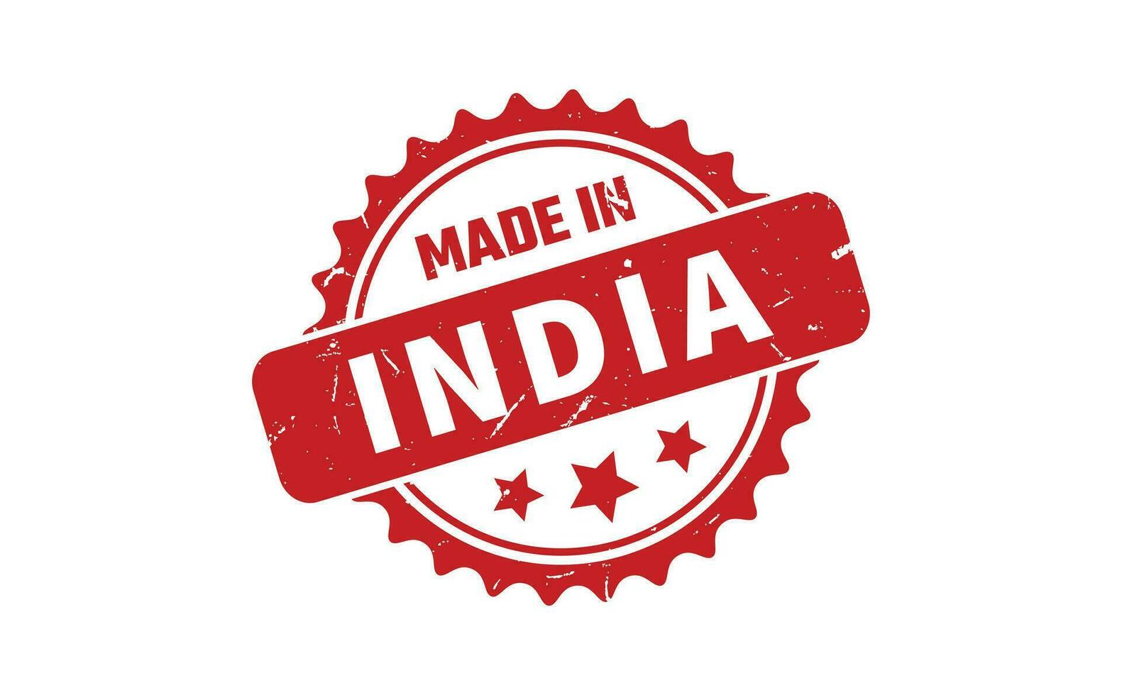 Made In India Rubber Stamp vector