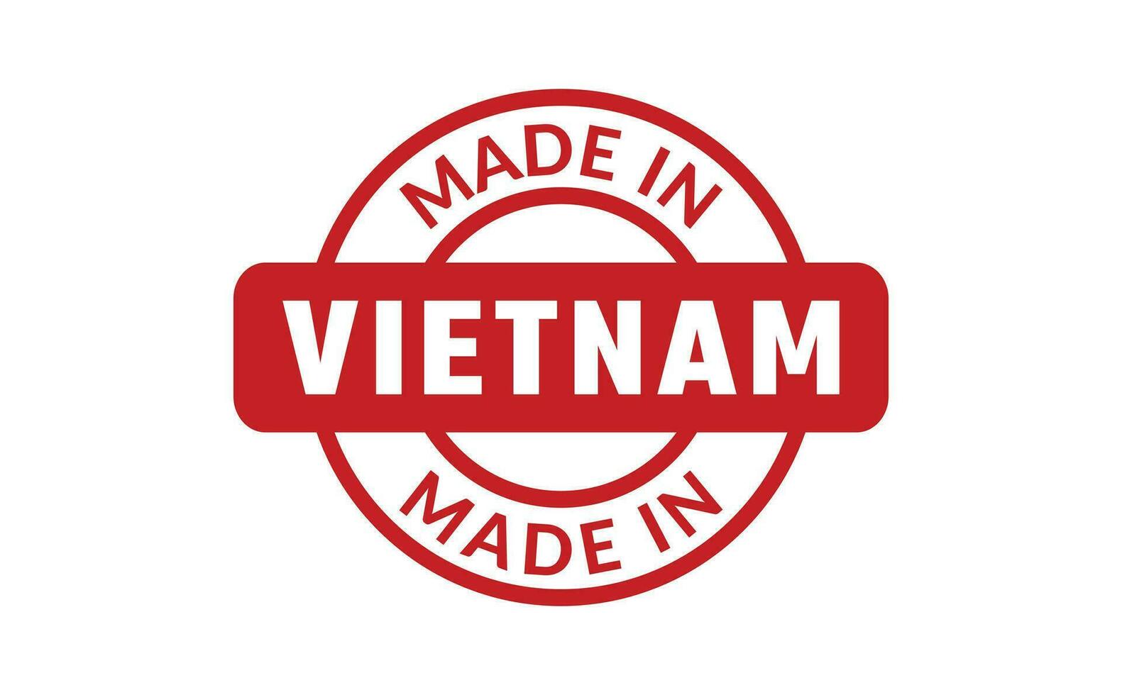 hecho en Vietnam caucho sello vector