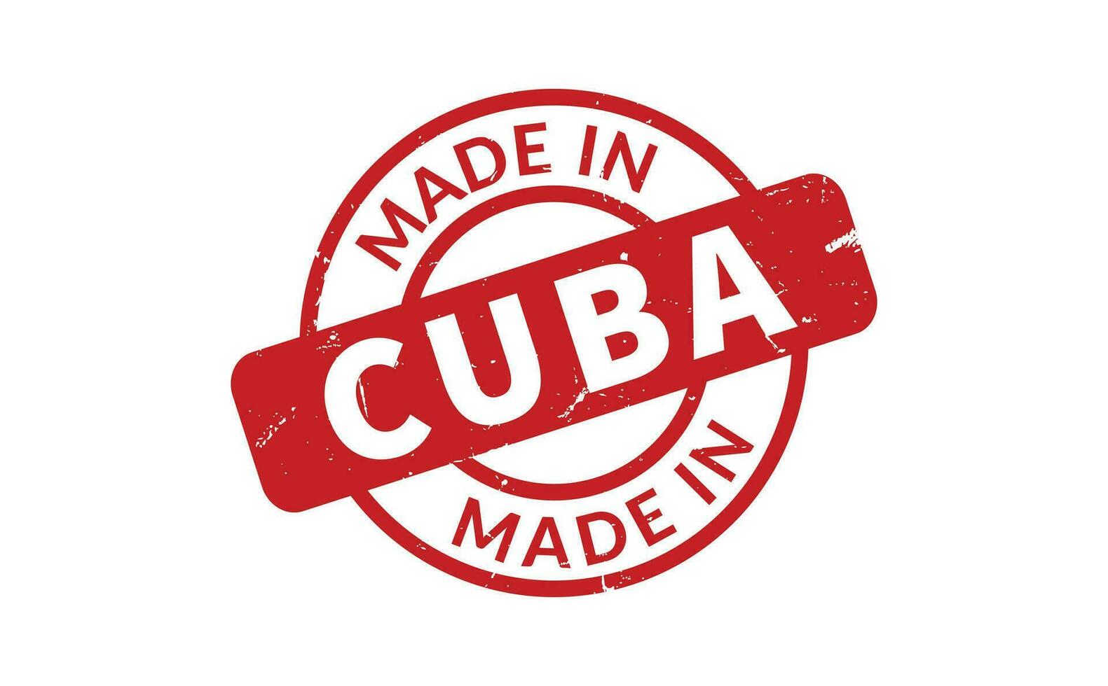 hecho en Cuba caucho sello vector