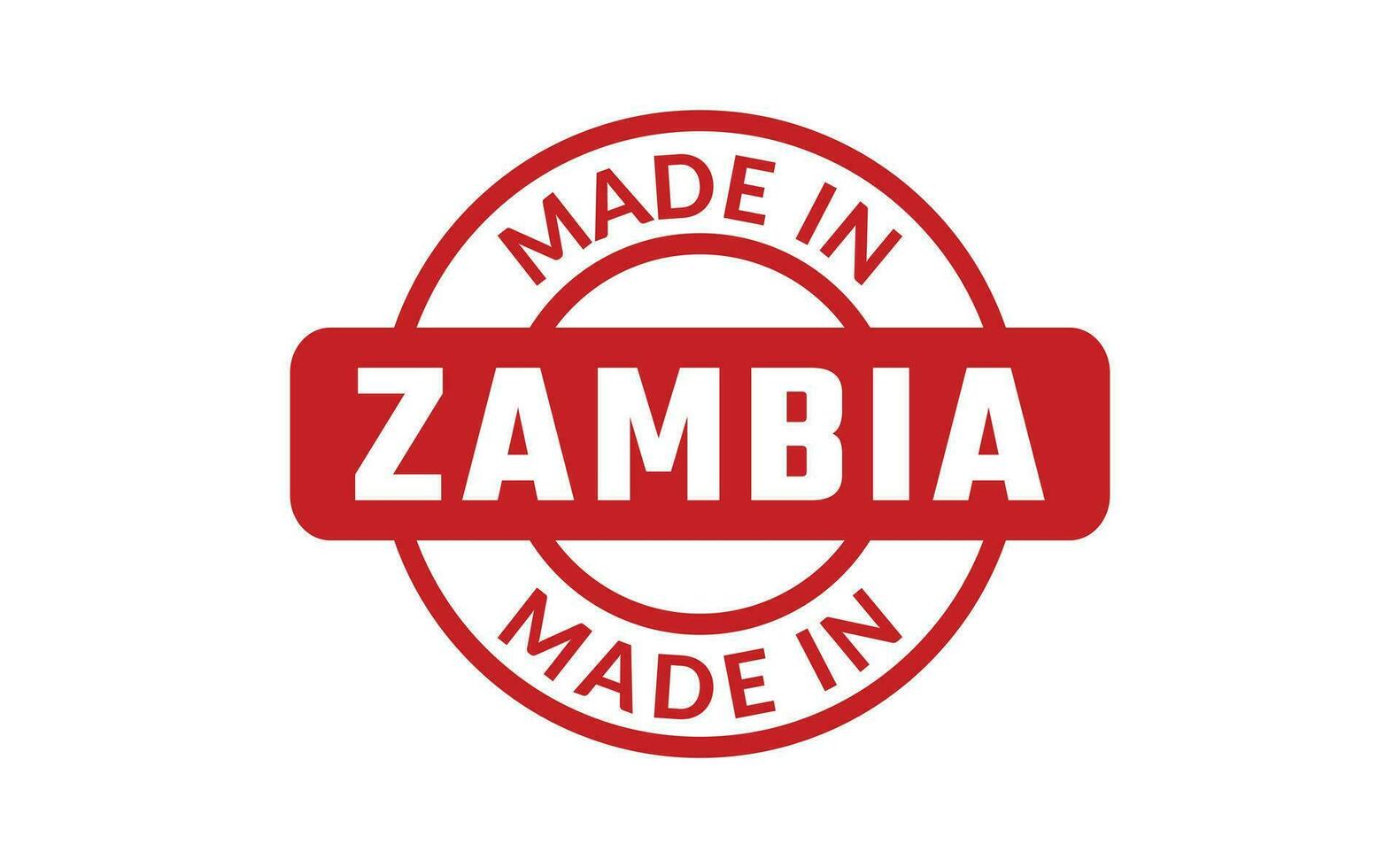 Made In Zambia Rubber Stamp vector