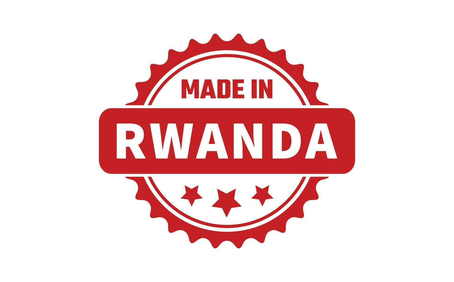 Made In Rwanda Rubber Stamp vector