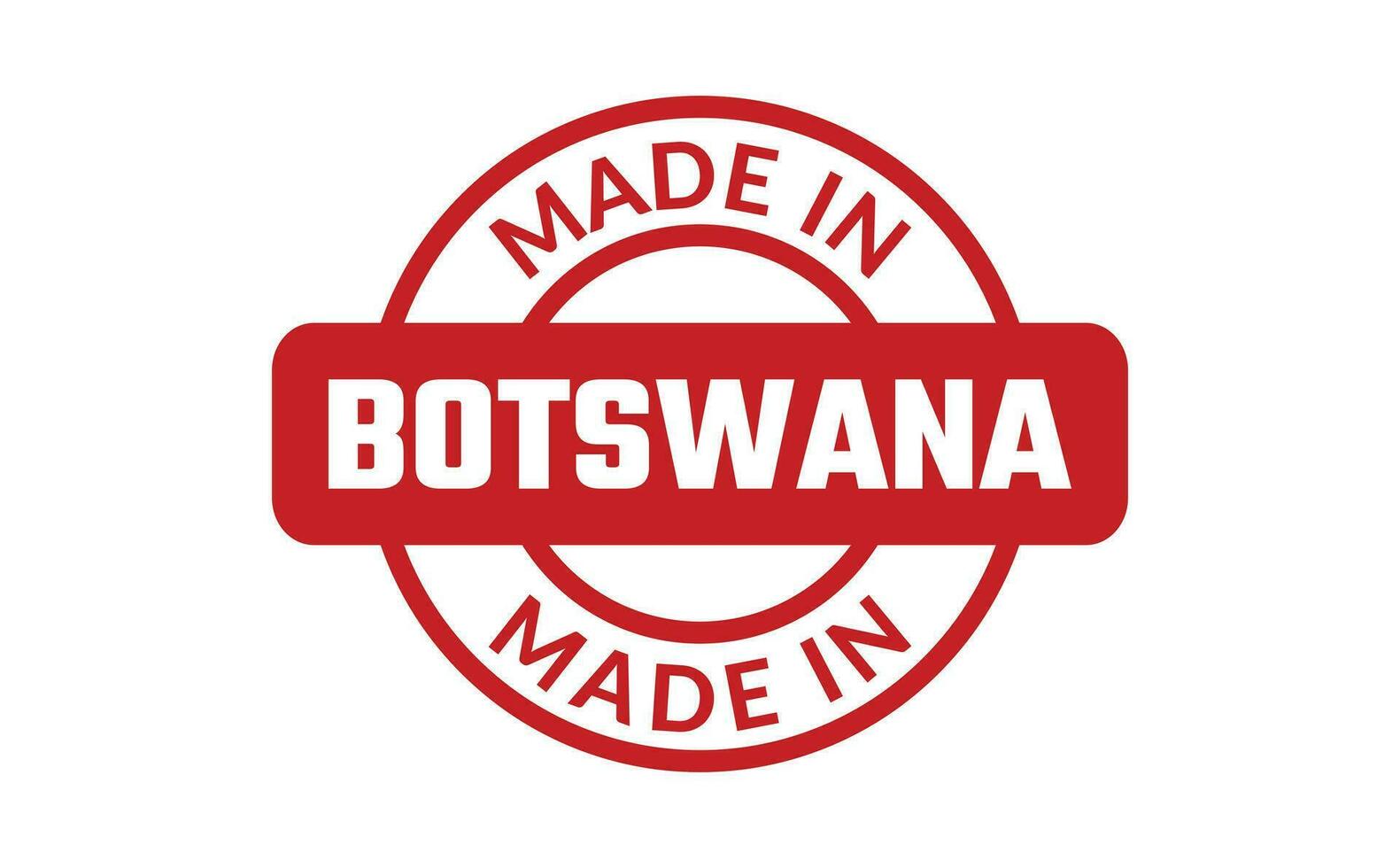 Made In Botswana Rubber Stamp vector