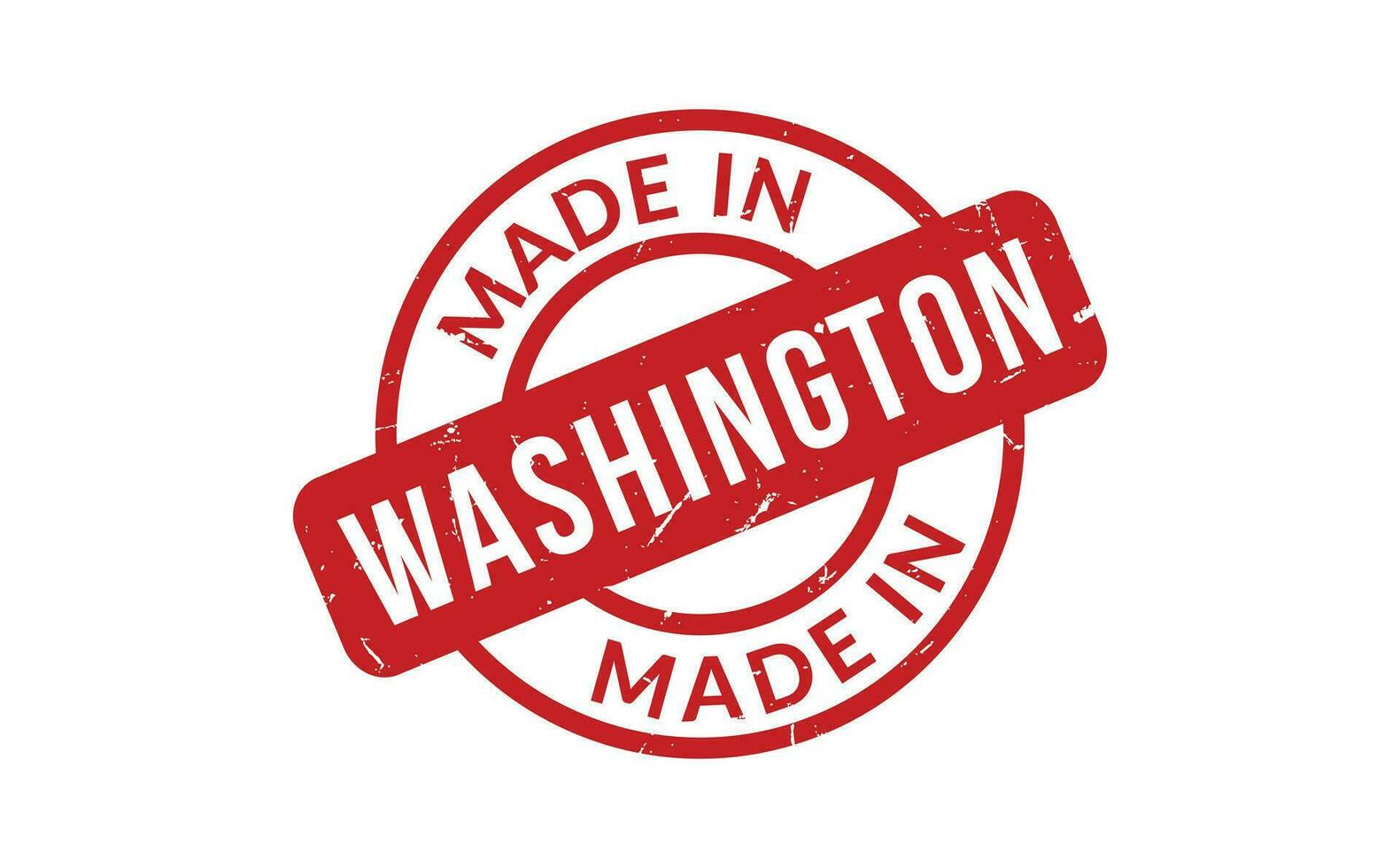 Made In Washington Rubber Stamp vector